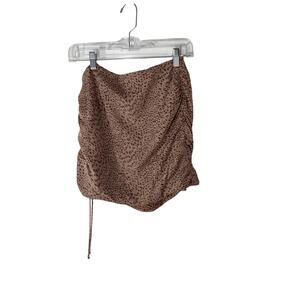 NWT Bailey Rose XS Printed Cinge Leopard Mob Wife Fitted Ruched Pencil Skirt